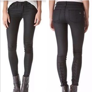 Rag & Bone Devi lace up skinny rocker jeans, Sz 26